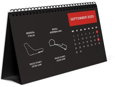 Formel 1 Rennkalender 2025 Tischkalender