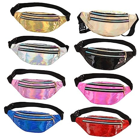 SAFIGLE Einzigartiges Druckdesign Lässige Hüfttasche Glänzende Umhängetasche Kompakte Aufbewahrung Für Handy-ausweise