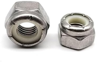 Nylon-Plug-in Sechseckverschlussmutter, 2/5/10/25 Stück UNF 10#-32 bis 1/2-20 304 A2-70 Edelstahl UK US Feingewinde Sechskant Nyloneinsatz Sechskant Selbstsichernde Nylock-Kontermutter(2)