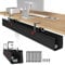 Univivi Unter dem Kabelmanagement Schreibtisch, 120cm Ohne Bohren Kabelnetz Schreibtisch Fexibel Oganizer, Klemmen/Schraubmontage, Stabiles Wasserfestes Kabeltray für Büro und Zuhause