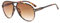 Yphzmtz Vintage Sonnenbrille für Männer und Frauen 70er Jahre Piloten-Retro-Sonnenbrille mit klassischem Doppelsteg UV400 Schutz (Licht Braun)