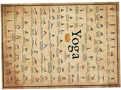 TOGEVAL Yoga Haltung Poster Für Wanddekor Bild Verschleißfestes Haushalt Wandbild Filigranes Leinwandbilddekor Für Eingang Und Wohnzimmer