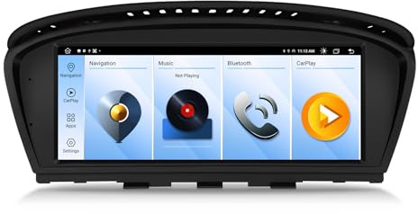 XTRONS Android Autoradio für BMW 3er E90 5er E60 M5 CIC System, 8.8 Zoll IPS Bildschirm Octa Core 64GB Car Stereo Multimedia Player WiFi GPS Bluetooth Car Play