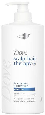 Dove Scalp + Hair Therapy Soothing Hydration Shampoo hair care with Hyaluron-Complex and Pharma-Grade Glycerin for up to 100 hours of hydrated hair* 700 ml