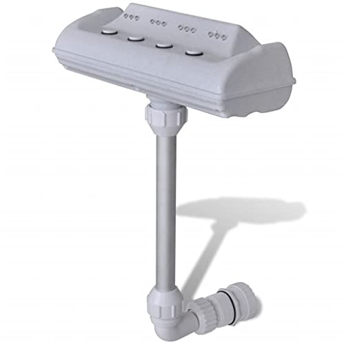 Kaloriko Fontaine de Piscine à LED Blanche, 4 Jets d’Eau, 12 LED, Installation sans Outil, Compatible Piscine Hors Sol et creusée, Effet Cascade colorée pour Spa et Jacuzzi, Entretien visuel