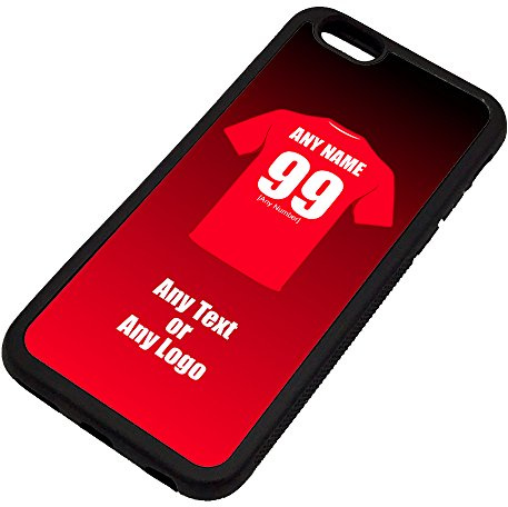 Personalised Gift - Liverpool iPhone 6 / 6s Case (Black, Football Club Design Theme) - Any Name/Message on Your Unique - Apple TPU - The Reds Red Army
