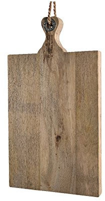 Kaemingk Schneidebrett Brett Holz Mangoholz Jausenbrett Käsebrett Servierbrett Küchenbrett zum Hängen L 48 cm