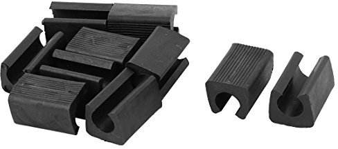 sourcing map 10Pcs Stuhlbeinkappen Möbelbeschläge Haus PE Anti-Kratz Möbel Stuhl Fußschutz Rohr Rohrabdeckung Schwarz de