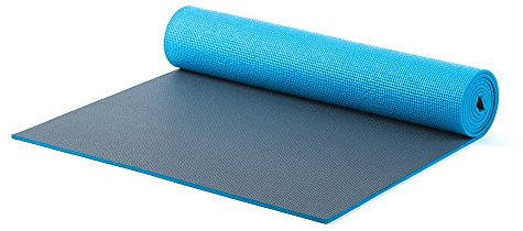 STOTT PILATES Pilates & Yoga Mat XL (Blue & Grey), 0.25 inch / 6 mm