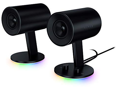 Razer Nommo Chroma – Enceintes d'ordinateur, à l'arrière des Basses Ports pour Gamme complète de Jeu et Son Immersion Nommo Chroma
