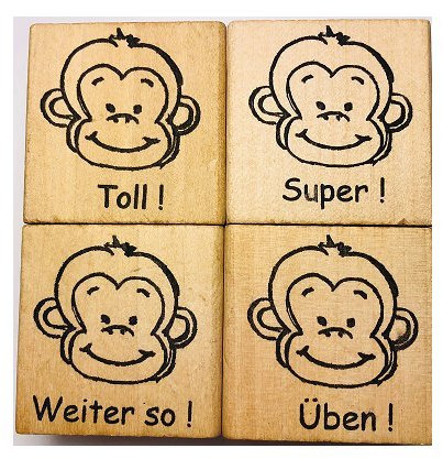 STEMPEL mit Affen als BELOBIGUNGSSTEMPEL für Lehrer, auch für Affenklasse