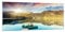 Panorama Bilder auf Glas 100x40cm Glasbild See Berge Wasser Groß Wanddeko Bild im Glas Schlafzimmer Küche Wandbilder Dekoration Wohnzimmer Modern Wall Decor Wand Kunstdruck Art GAB100x40-3595