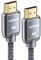 Snowkids Cable HDMI 1m 4K dHDMI 2.0 e nailon trenzado Ethernet de alta velocidad, soporta canal de retorno de audio 3D, gris