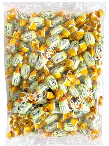 Caramelle Leonsnella senza zucchero gusto Zenzero 500 grammi - marca Pastiglie Leone