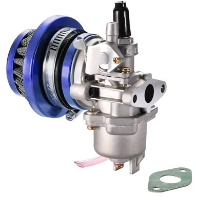 WOOSTAR Vergaser 13mm mit Luftfilter Dichtung Montage Ersatz für 2 Stroke 43ccm 47ccm 49ccm Mini Pocketbike Chinesisch Quad ATV 4 Wheeler Roller Brush Cutter Blau