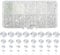TOAOB 1000pcs Perles en Verre à Facettes de Cristal Transparence Rondes 2mm 4mm 6mm 8mm 10mm en Vrac Crystal Beads pour Fabrication de Bijoux DIY Bracelets Colliers Artisanat