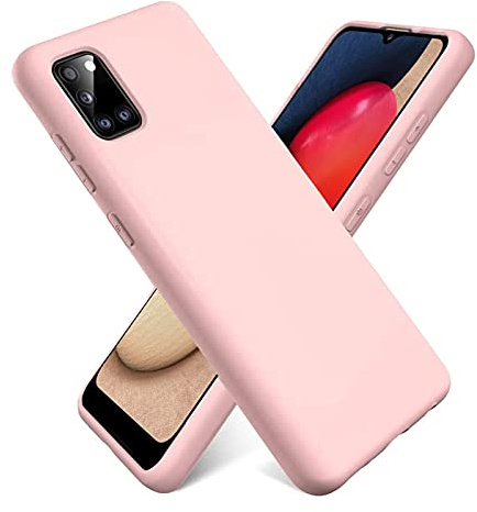 CoolGadget Silikon Hülle für Samsung Galaxy A02s Weich mit Mikrofaser Rosa