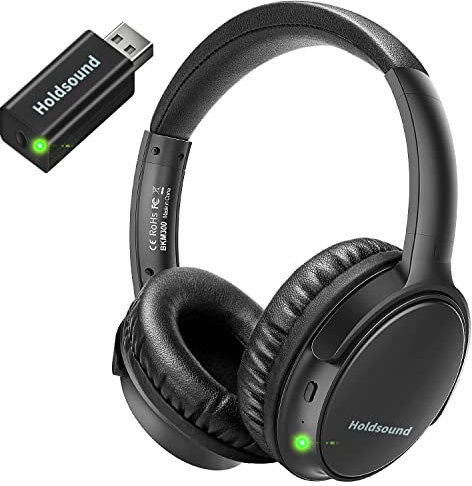 Wireless Headphones for TV Watching, BKM300 Wireless TV Headphones with Bluetooth USB Transmitter, Simple Operation, 165ft (50m) Wireless Range, No Static & No Delay