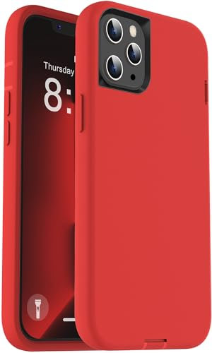 ORIbox for iPhone 13 Pro Max Case Red, [10 FT Military Grade Drop Protection], The Liquid Silicone Heavy Duty Shockproof Anti-Fall Case for iPhone 13 Pro Max,6.7 inch, Red