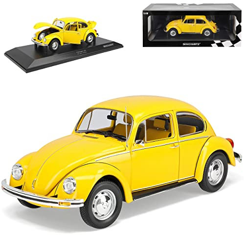Volkwagen Käfer 1200 Coupe Gelb 1983 1/18 Minichamps Modell Auto mit individiuellem Wunschkennzeichen