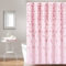 Lush Decor Riley Duschvorhang, luxuriöser Duschvorhang mit Schleifen, Bezaubernde Textur, schönes und Elegantes Mädchen-Badezimmer-Accessoire, romantisch, glamourös, Vintage-Badezimmer-Dekor