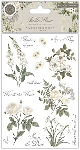 Craft Consortium Rub-On Transfers 2/Pkg-Belle Fleur