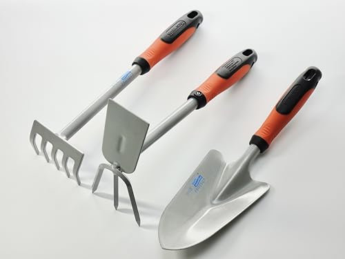 Gartengeräteset Como Trio 03, Rechen, Doppelhacke, Schaufel