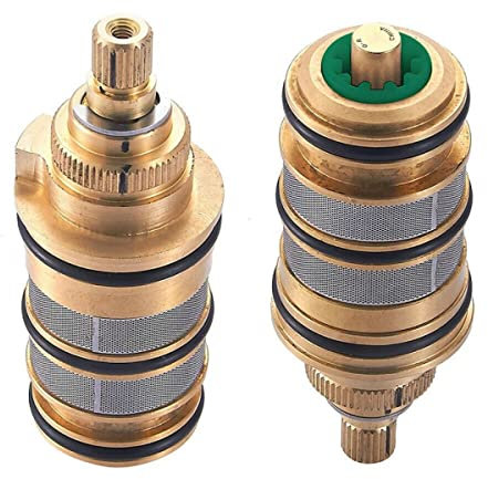 DAZZLEEX Lot de 2 cartouches thermostatiques de rechange en laiton pour mitigeur de douche