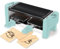 LITTLE BALANCE 8617 Raclette 2 Meuuh…!, Appareil à raclette 1/2 personnes, Grill amovible, 2 spatules + 2 planchettes, Sans PFAS, Antiadhésif, 320 W, Vert d'eau