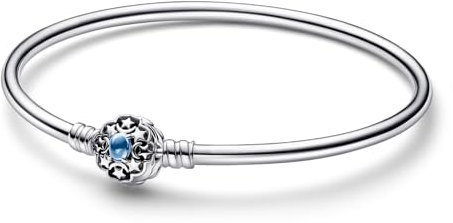 PANDORA Moments Disney Aladdin Prinzessin Jasmin Armreif aus Sterling-Silber mit künstlich hergestellte Kristallen, aus der Disney x Collection, Größe: 17, 592342C01-17
