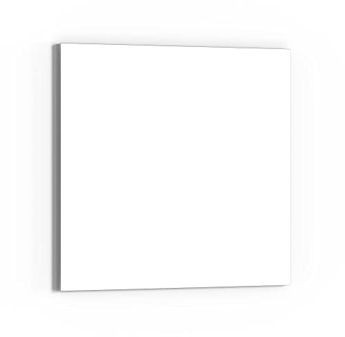 DEQORI Glas-Magnettafel | 50x50 cm groß | Unifarben - Weiß | Memo-Board aus Glas | Magnetboard inkl. Magnete, Stift & Tuch für Küche & Büro | Tafel magnetisch & beschreibbar