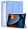 OKP for iPad 9th/8th/7th Generation Case (2021/2020/2019), iPad 10.2 inch Cases with Trifold Stand, Slim ipad 9/8/7 th gen Cover with Pencil Holder for Kids Women Men, Clear Back Shell, Sky Blue