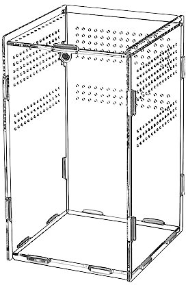 QWORK® Reptil Fütterungsbox aus Acryl, Feeding Box, 20×12×12cm für Gottesanbeterin, Spinnen, Eidechsen, Schnecken