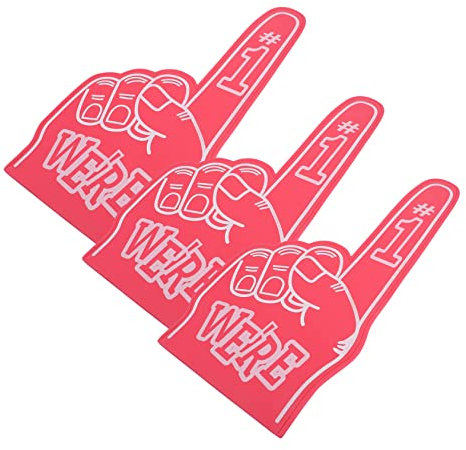 Garneck 3st Schaumfinger Cheerleader-Requisite Zeiger Aus Schaumstoff Wir Sind 1 Hand Dekoration Für Fußballpartys Kniekissen Für Seitenschläfer Hand Bommel Eva-Schaum Kind Sport Handball