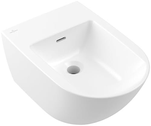 Villeroy & Boch Subway 3.0 Bidet, 375x560 mm, 1 Hahnloch, mit Überlauf, 447000RW, Farbe: Stone White, Ceramic Plus