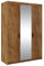BROMARKT Kuba Flurgarderobe - Garderobe - Kleiderschrank - Schrank Schlafzimmer - Garderobe mit Schuhschrank - Clothes Rack - Garderobenschrank mit Spiegel - 133x190 cm mit Spiegel - Lefkas Eiche