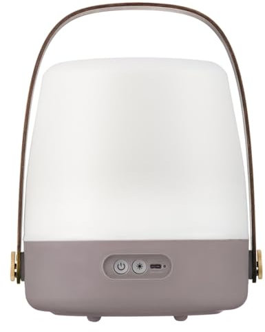 Kooduu - Lite-up Tragbare Lampe - Dimmbares Licht, über USB aufladbar - Innen- und Außenbereich im Wohnzimmer, Schlafzimmer, Kinderzimmer, Balkon, Garten oder Patio, Erde - Braun, Taupe
