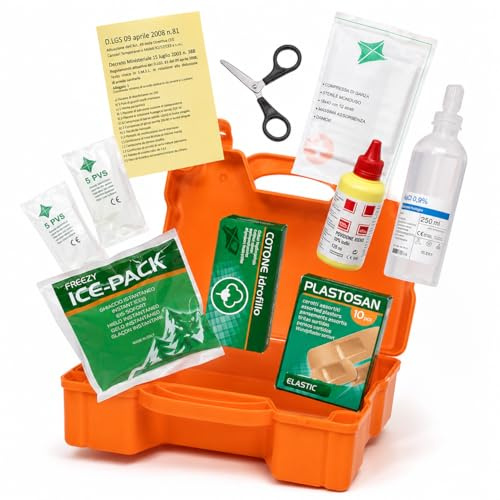 Kit Pronto Soccorso Aziendale, 28 Pezzi, DM 388 per 2 Persone o Più