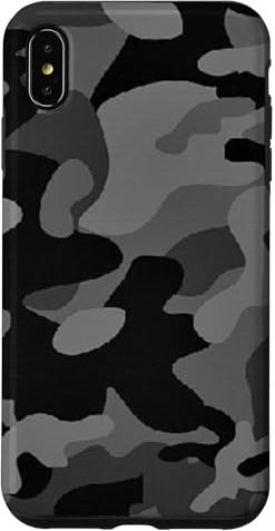 iPhone XS Max Grey Camo Gray Camouflage Case