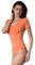 Magi Damenbody mit kurze Ärmel und Rundhals Damen Tshirt Overall Bodysuit Unterzieh-Body optimale Passform Sportlicher Tanz-Body für Frauen (XL, Peach Fuzz)