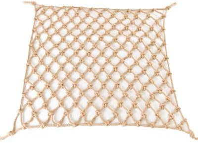 Coolpleasant Hanfseilnetz Seilstärke 4mm Maschenweite 6cm Hanfseilnetz, Mehrzweck-Seilnetz, Kindertreppenhaus-Balkon-Sicherheitsnetz, Mehrere Größen Erhältlich(Size:9x12m)