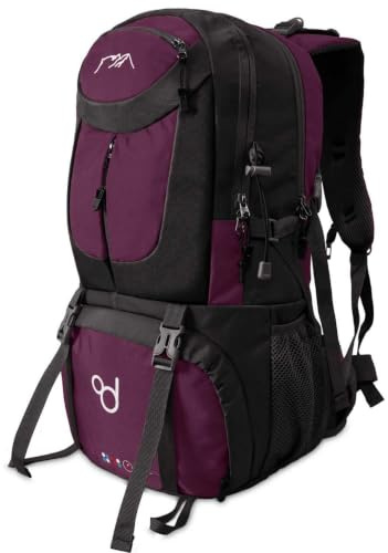 OcioDual Wanderrucksack, 50 Liter, Wasserdicht Und Leicht, Mehrere Taschen, Ideal für Reisen, Berg, Camping, Outdoor, Ultraleicht, für Damen Und Herren