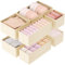 Lifewit 8 er Set Schubladen Organizer, Schrank Kleiderschrank Organizer Wickeltisch Schubladen Ordnungssystem für Garderobe Schlafzimmer für Kleidung, Kinderkleidung, Socken, Unterwäsche, Khaki