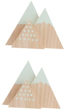 PRETYZOOM 6 Pz Ornamento in Legno Arredamento del Tavolo Ornamenti per la Decorazione della casa Decorazioni scrivania Decorazione in Legno Ornamento di Montagna di Simulazione di Legno