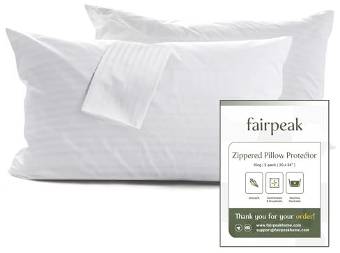 Fairpeak Kissenbezug 40 x 80 cm, 2er Pack, kopfkissenbezug 40x80 mit Reißverschluss, Luxus-Hotelqualität, atmungsaktiv, weich, maschinenwaschbar