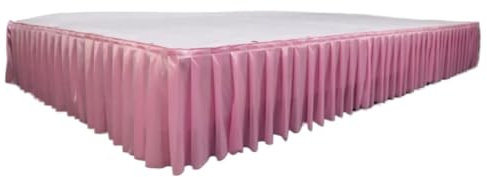 Gonna da tavolo plissettata rosa per matrimoni, compleanni, banchetti ed eventi, 75 cm x 300 cm