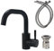 Minnhua Mitigeur Cuisine Acier Inoxydable, Robinet Salle Bain Pivotant à 360°, Robinet Lavabo avec Tuyau, Robinets Lave Main pour Salle de Bain ou Petite Cuisine (Noir)