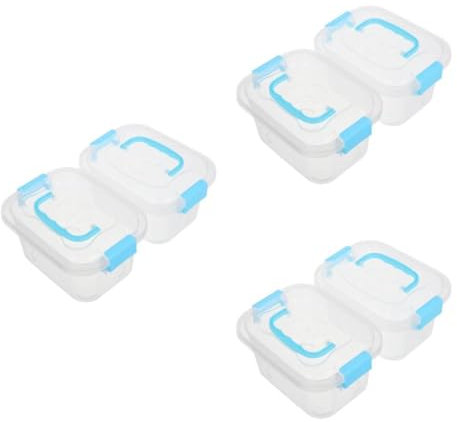 VALICLUD 3 Sätze Aus Kunststoff Mini Snack Aufbewahrungskorb Transparente Boxen Schmuckkästchen Plastik 2 Stück * 3