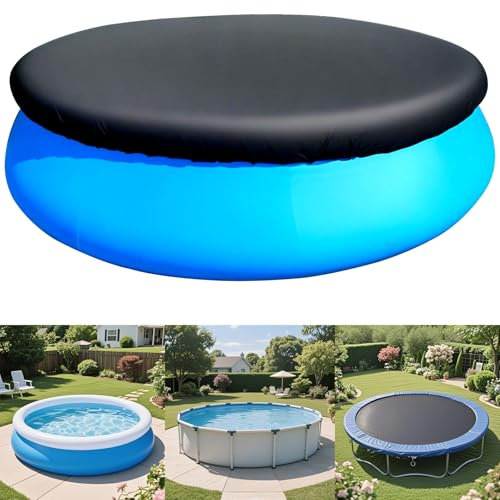 12ft Round Pool Cover 12 ft Round Frame Pool Covers Garden Outdoor Above Ground Swimming Pool Shades 144 in Hot Tub Canopy Backyard Adult Pool Accessories Rainproof Waterproof