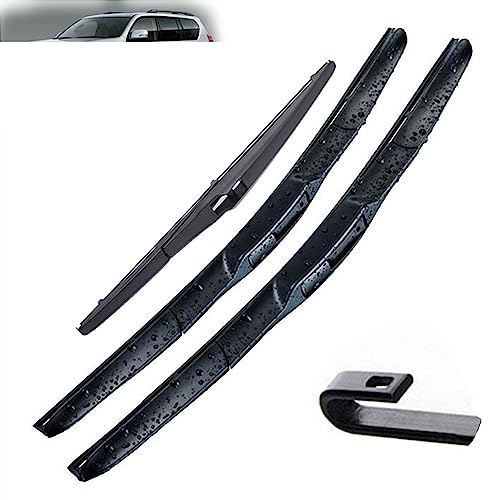 Juego de escobillas limpiaparabrisas Delanteras y traseras para Toyota, Land Cruiser J150 2009-2019, Parabrisas, Ventana de 26 + 20 + 12